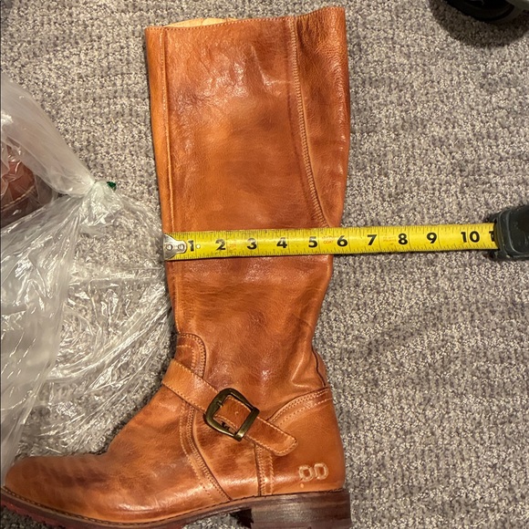 BED STU GLAYE WOMEN RIDING BOOTS BROWN LEATHER SIDE AND BACK ZIPPERS size 8.5 - Picture 16 of 16